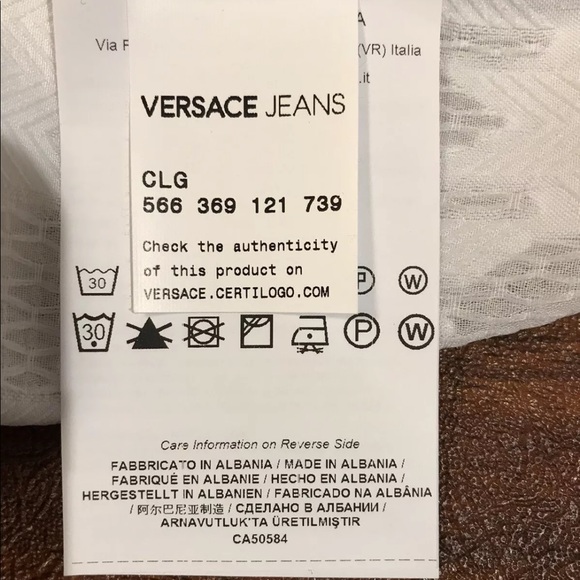 Versace Jeans Top white Authentic New IT44 US8 - Picture 5 of 5